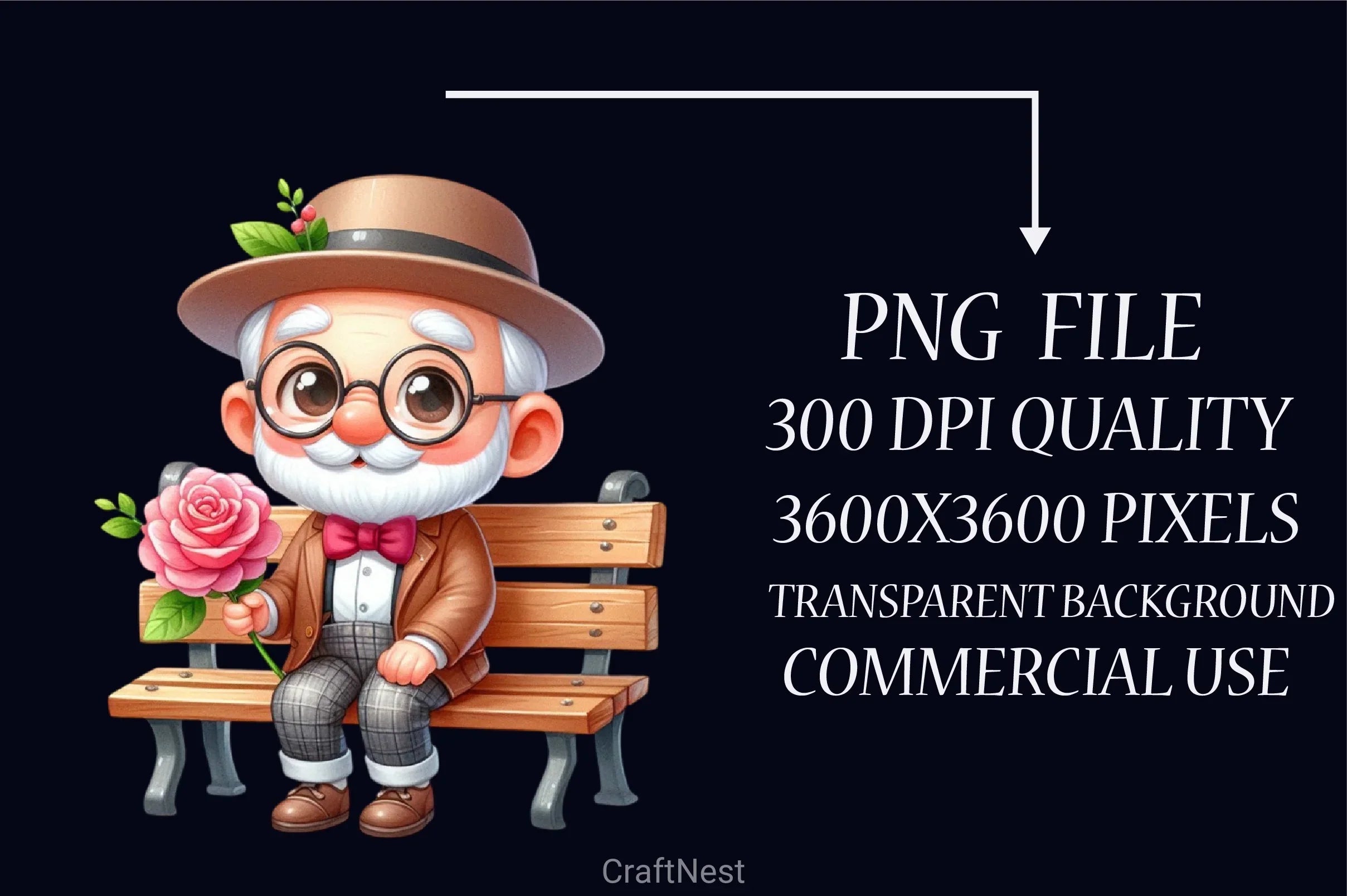 Grandpa Clipart Bundle - CraftNest - Digital Crafting and Art