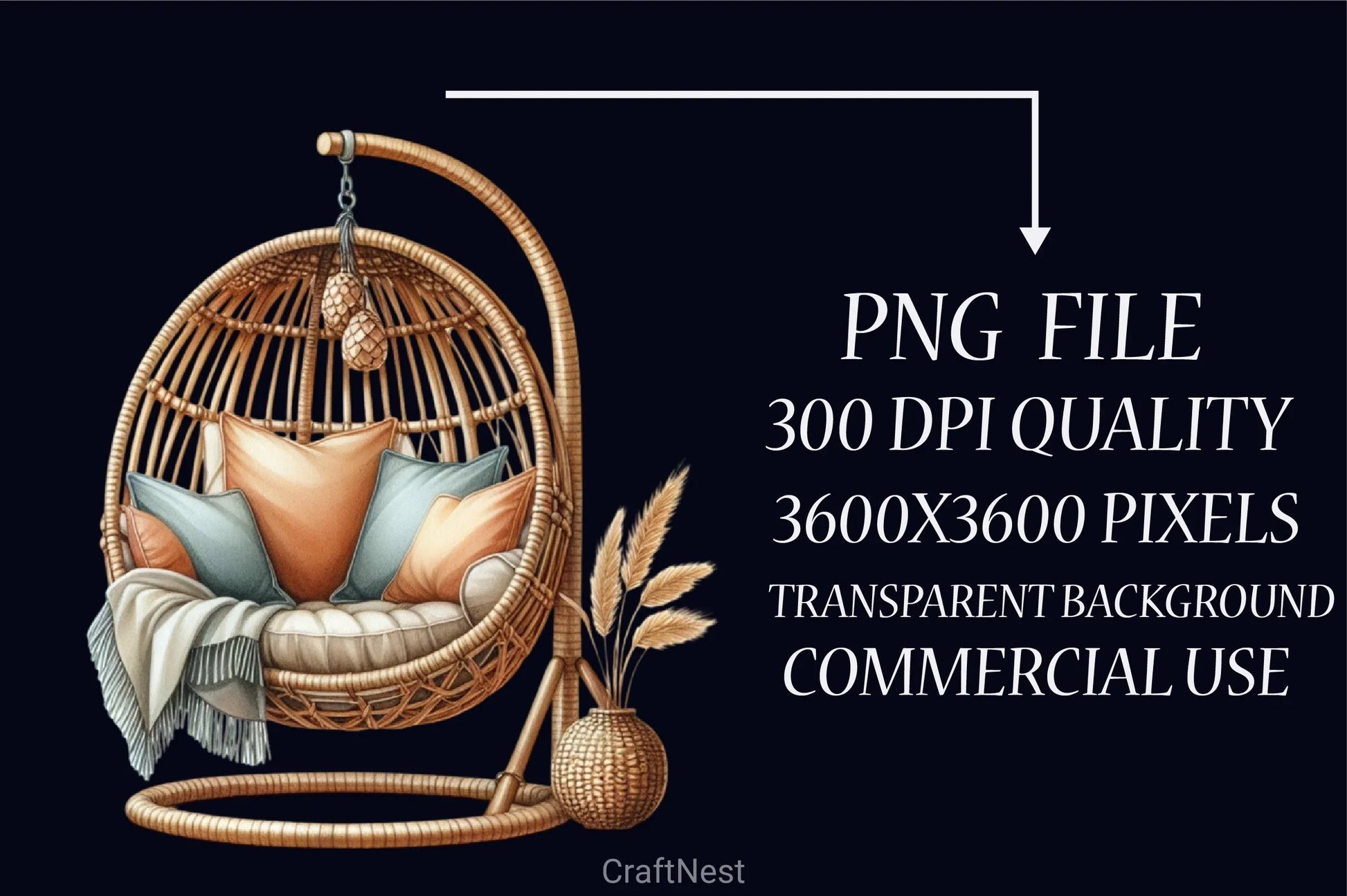 Hanging Chair Clipart Bundle - CraftNest - Digital Crafting and Art