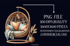 Hanging Chair Clipart Bundle - CraftNest - Digital Crafting and Art