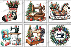 Christmas Sewing Clipart Bundle - CraftNest - Digital Crafting and Art