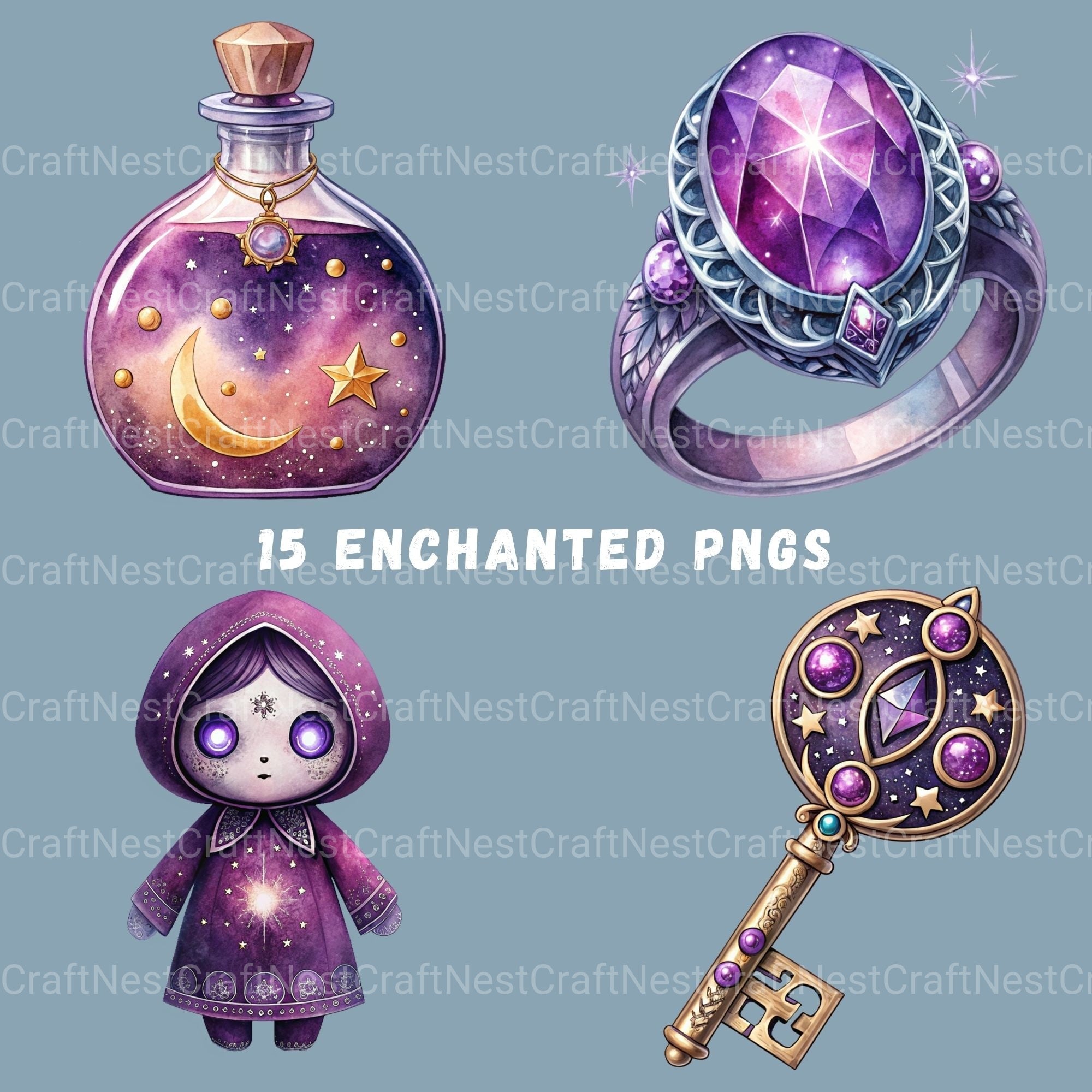 Enchanted Objects Clipart Bundle