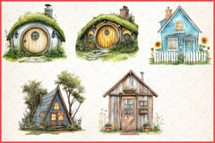 Tiny Houses Clipart Bundle - CraftNest - Digital Crafting and Art