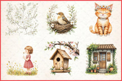 Spring Farm Clipart Bundle - CraftNest - Digital Crafting and Art
