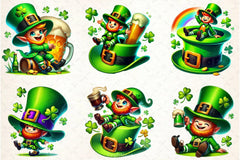St Patrick's Leprechauns Clipart Bundle - CraftNest - Digital Crafting and Art