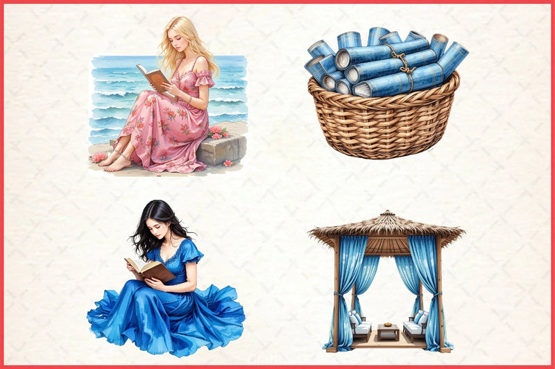 Summer Reading Clipart Bundle - CraftNest - Digital Crafting and Art