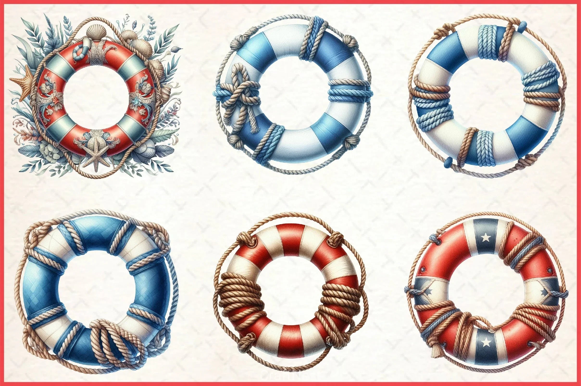 Lifebuoy Clipart Bundle - CraftNest - Digital Crafting and Art
