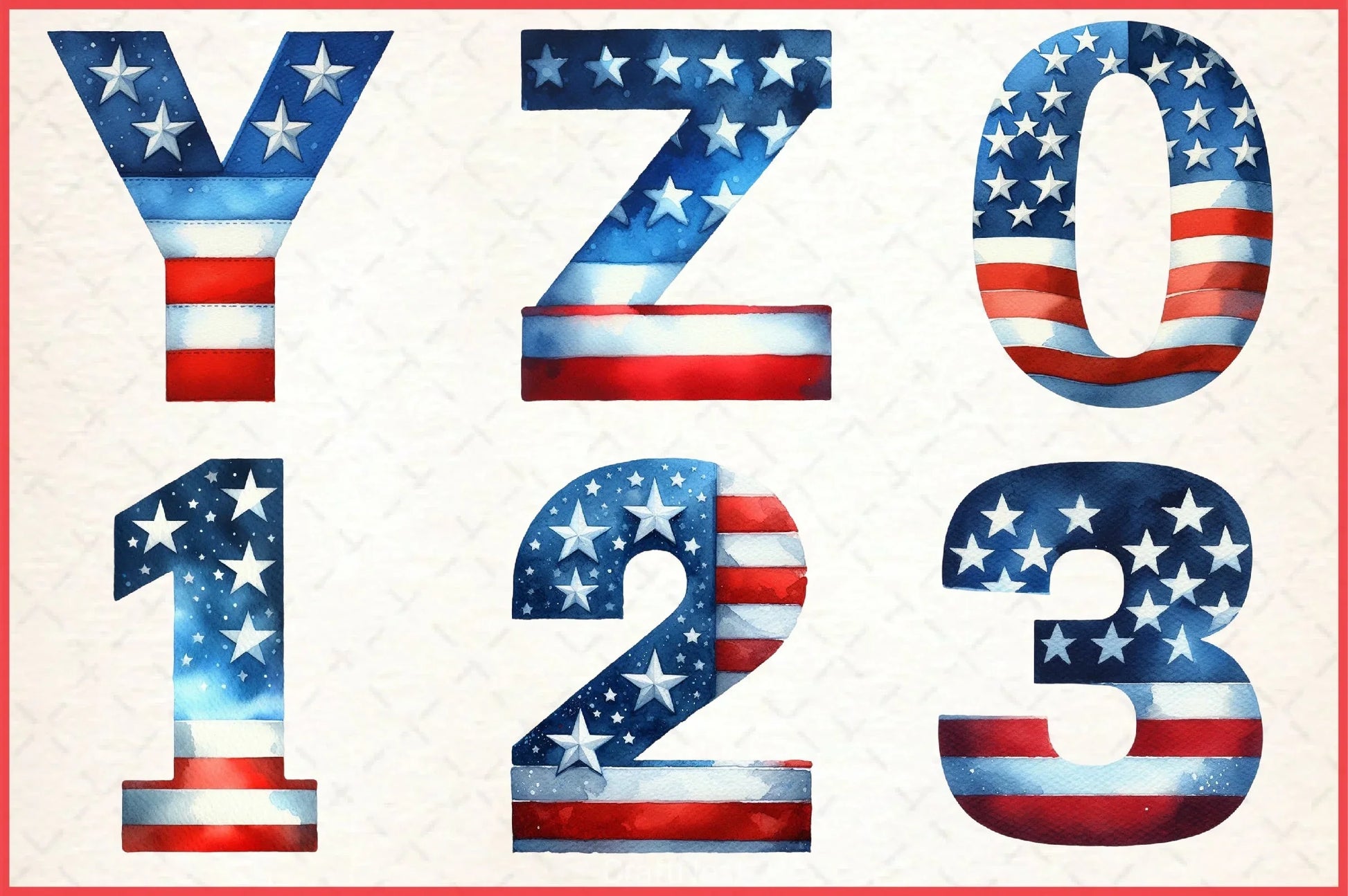 4th of July Alphabet Clipart Bundle - CraftNest - Digital Crafting and Art