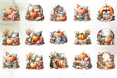 Autumn Pumpkin Clipart Bundle - CraftNest - Digital Crafting and Art