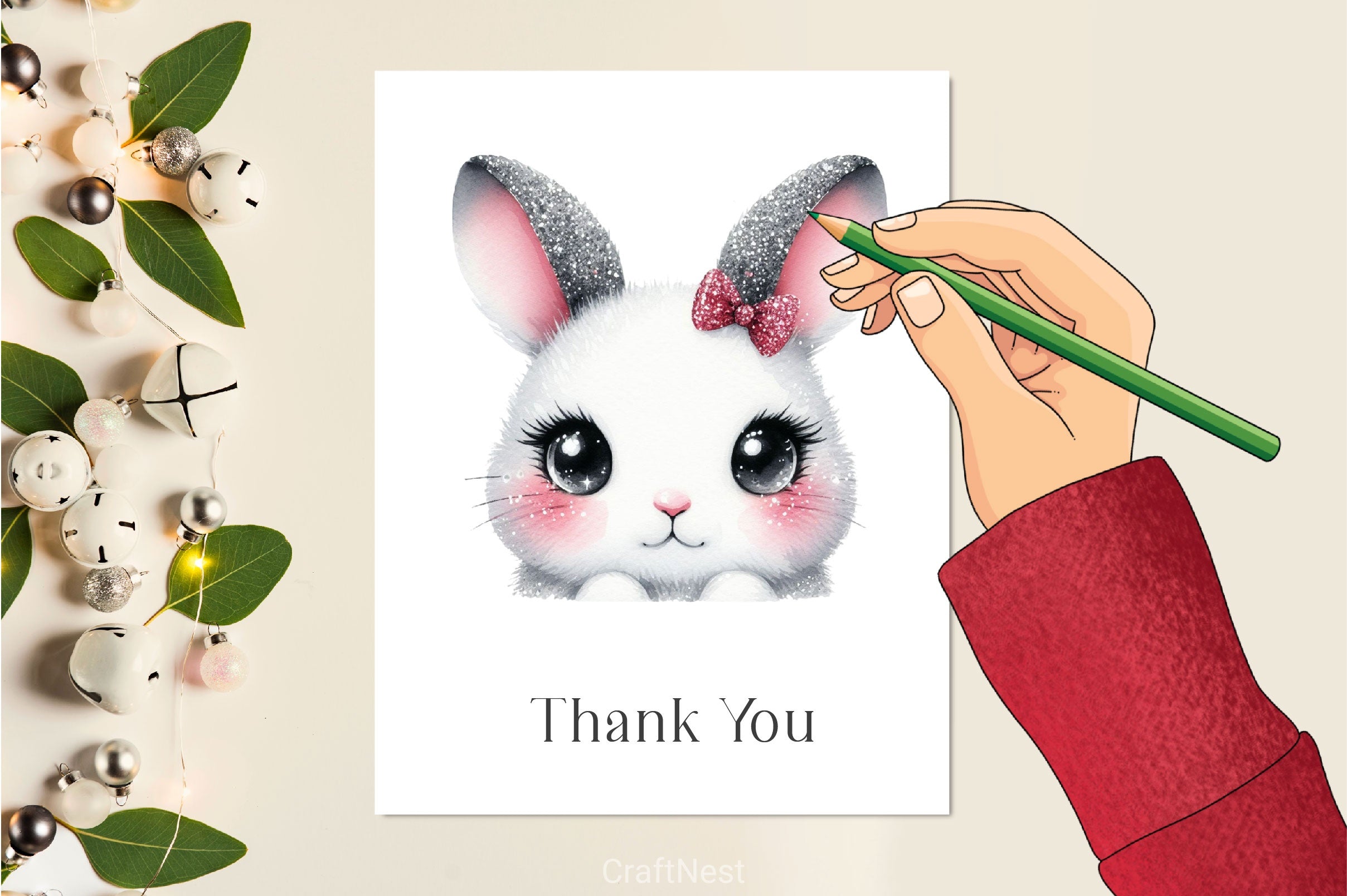 Easter Bunny Face Clipart Bundle