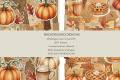 Harvest Mood Junk Journal Papers - CraftNest - Digital Crafting and Art