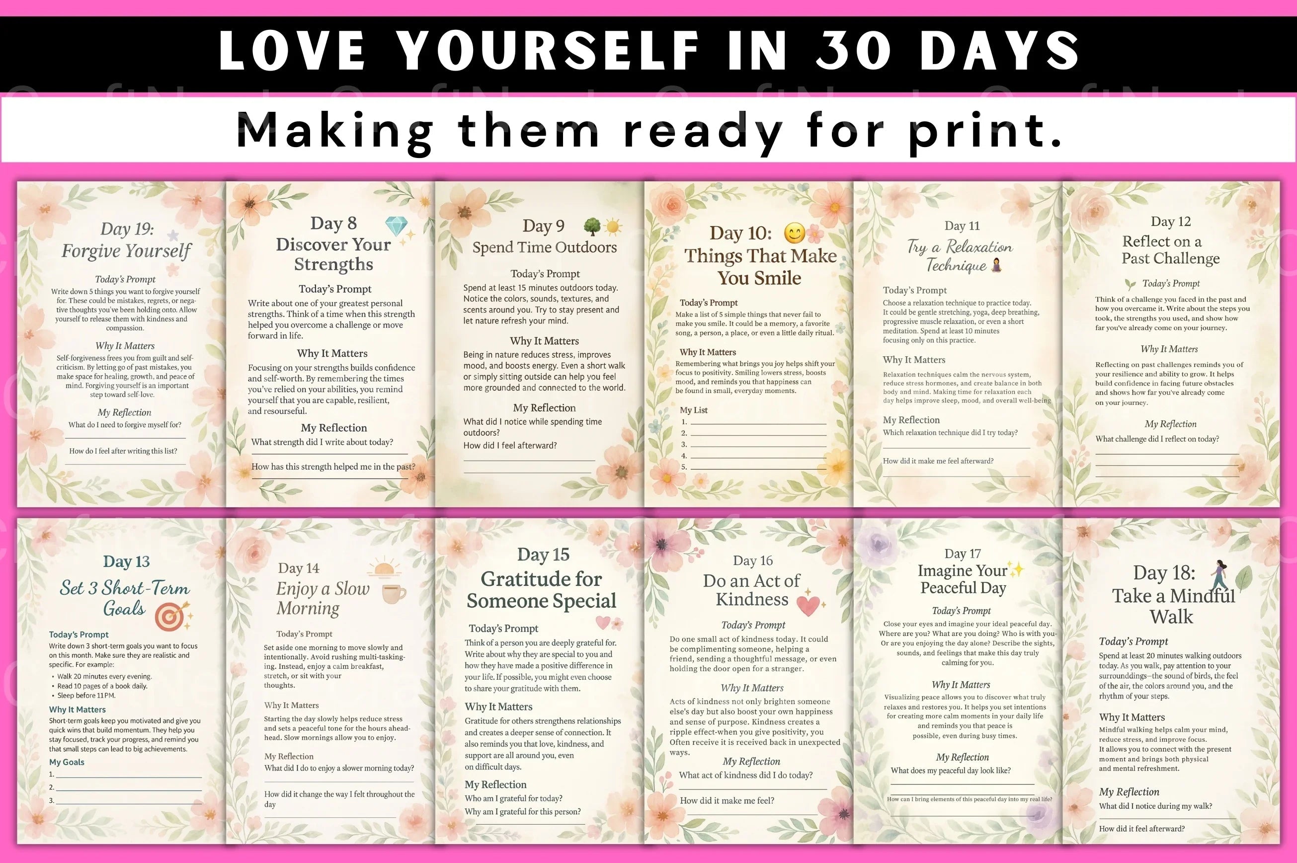 Love Yourself in 30 Days - CraftNest - Digital Crafting and Art