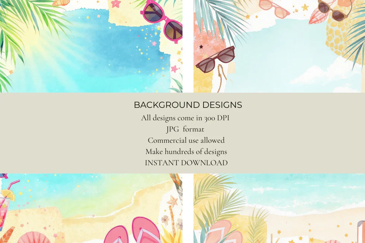 Summer Travel Junk Journal Papers - CraftNest - Digital Crafting and Art