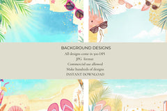 Summer Travel Junk Journal Papers - CraftNest - Digital Crafting and Art