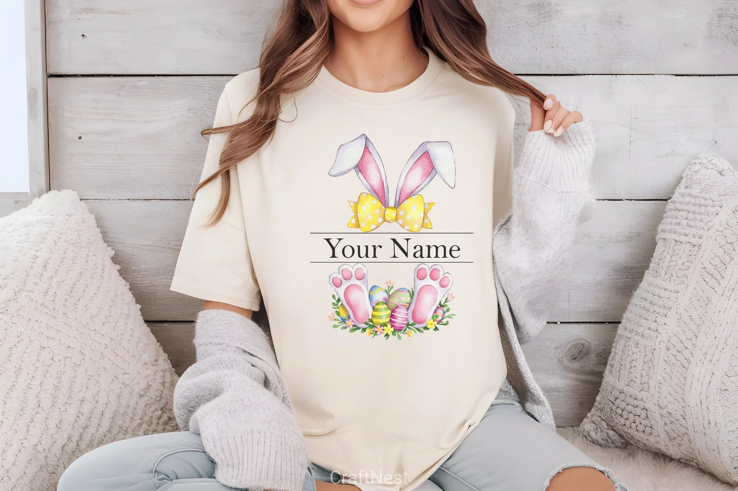 Easter Bunny Monogram Clipart Bundle 5 - CraftNest - Digital Crafting and Art
