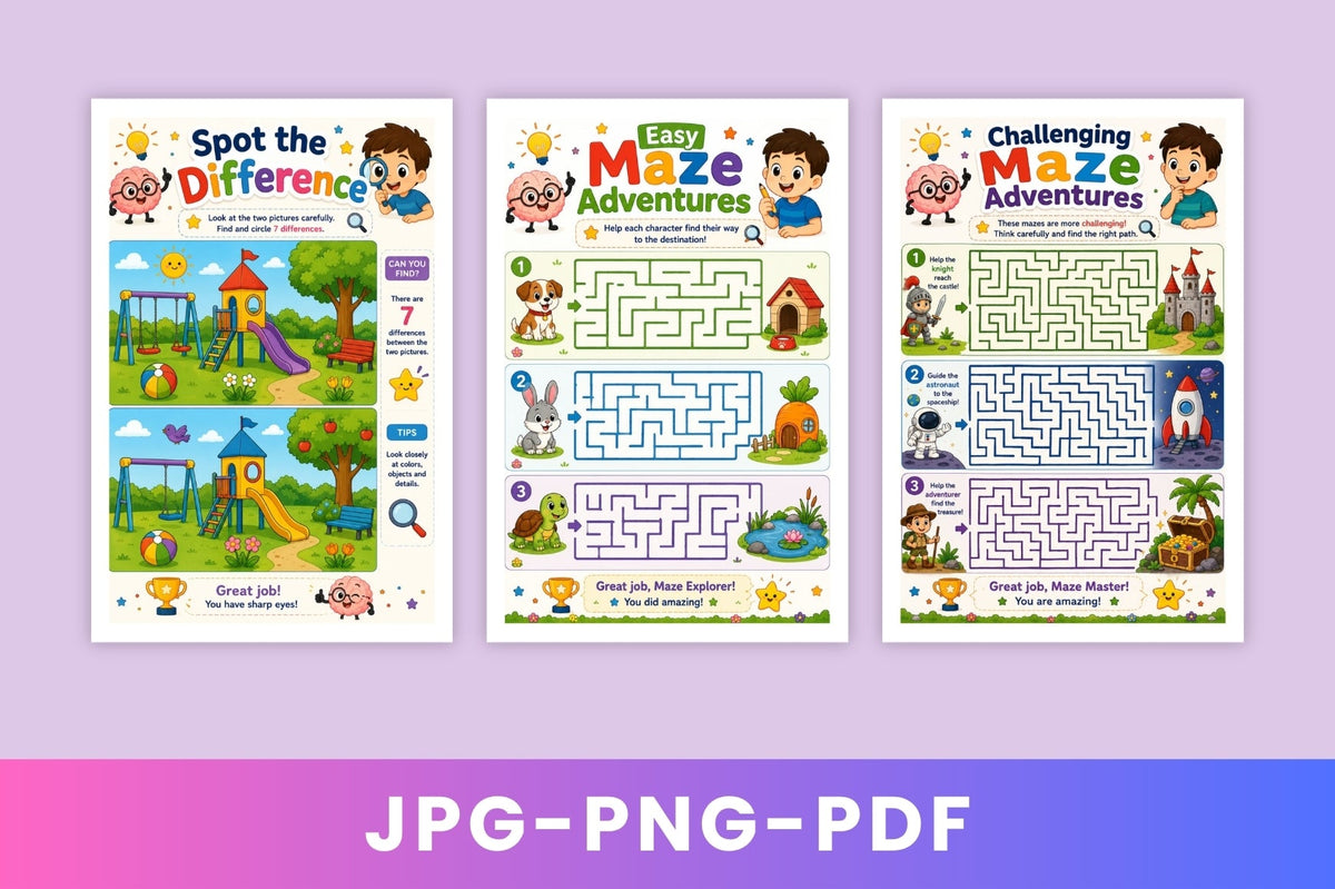 Little Minds Brain Games Learning Activities
