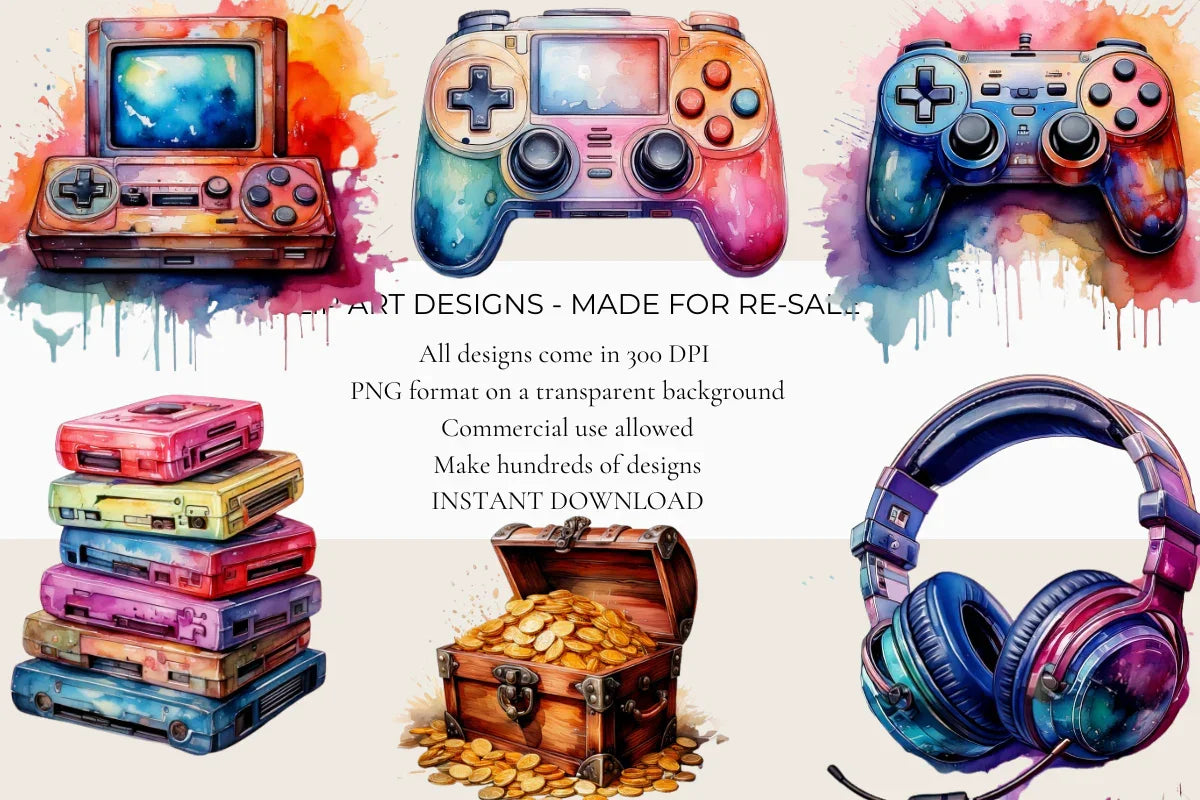 Gamers Fantasy Land Clipart - CraftNest - Digital Crafting and Art