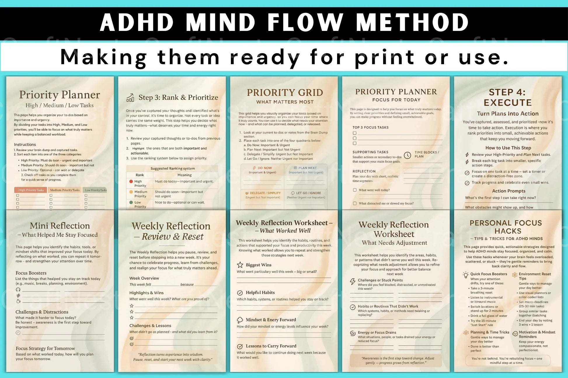 ADHD Mind Flow Method - CraftNest - Digital Crafting and Art