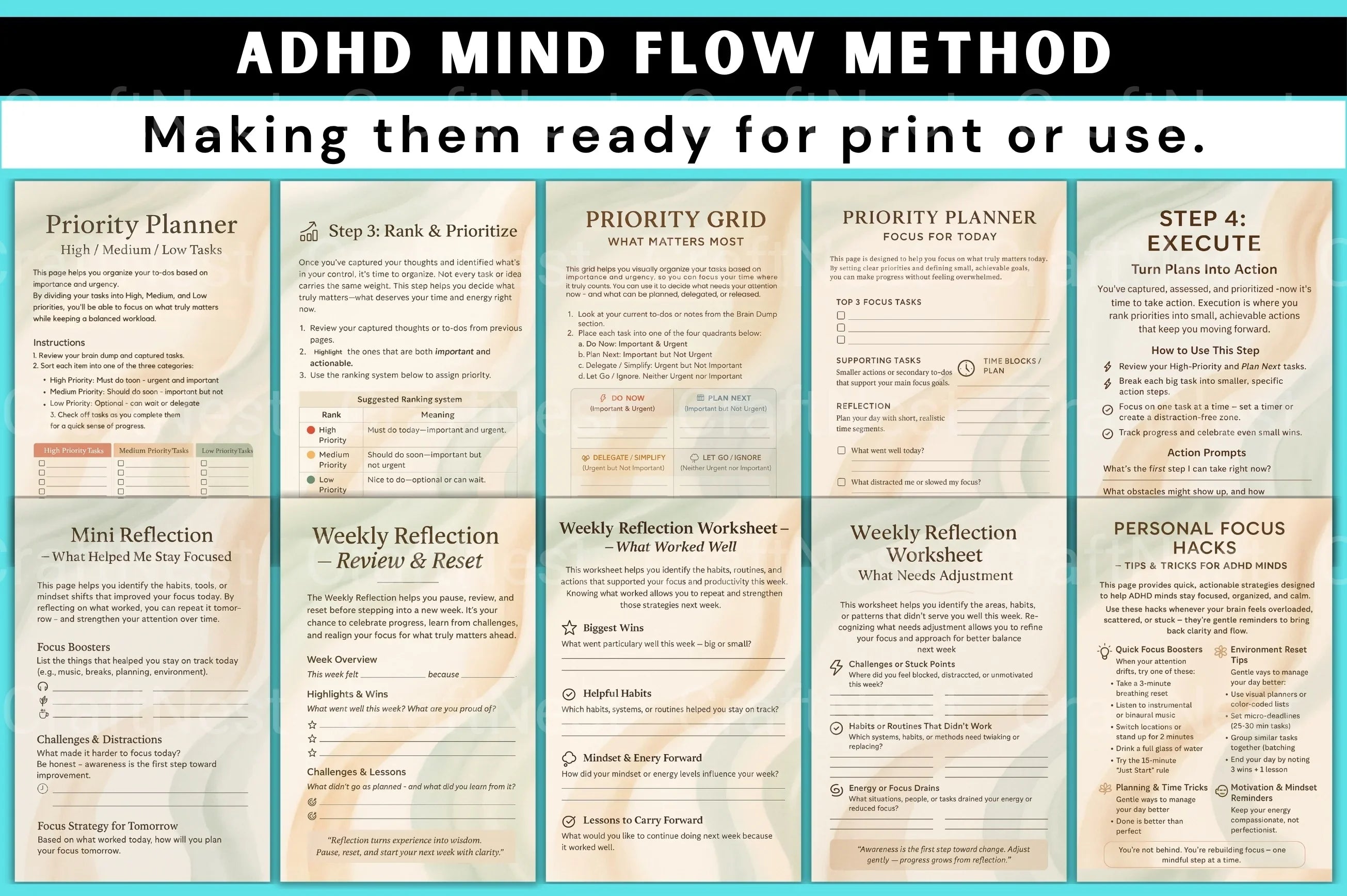 ADHD Mind Flow Method - CraftNest - Digital Crafting and Art