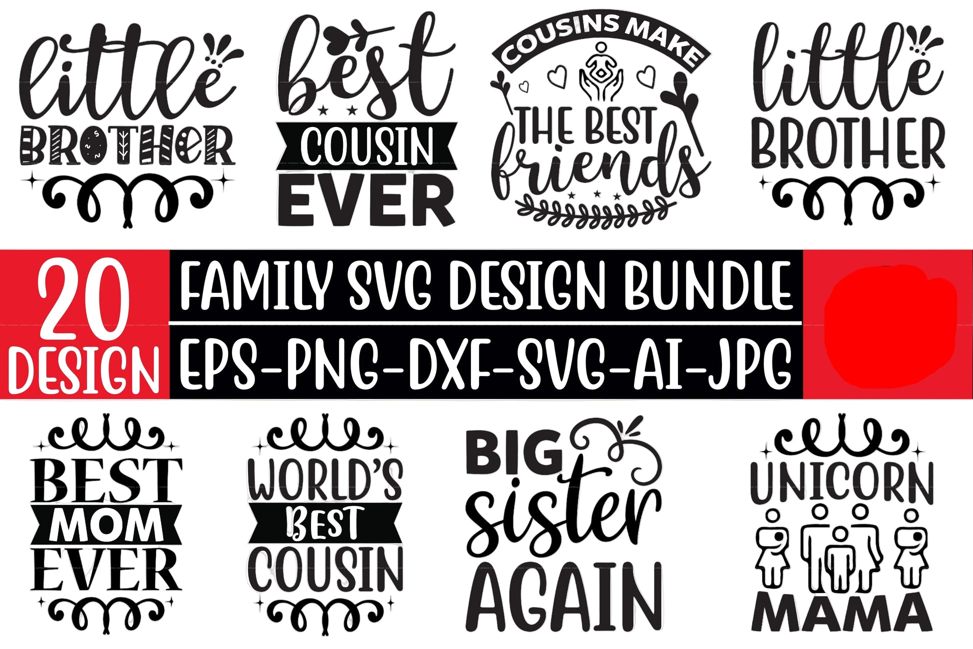 Family SVG Bundle for Crafting - CraftNest - Digital Crafting and Art