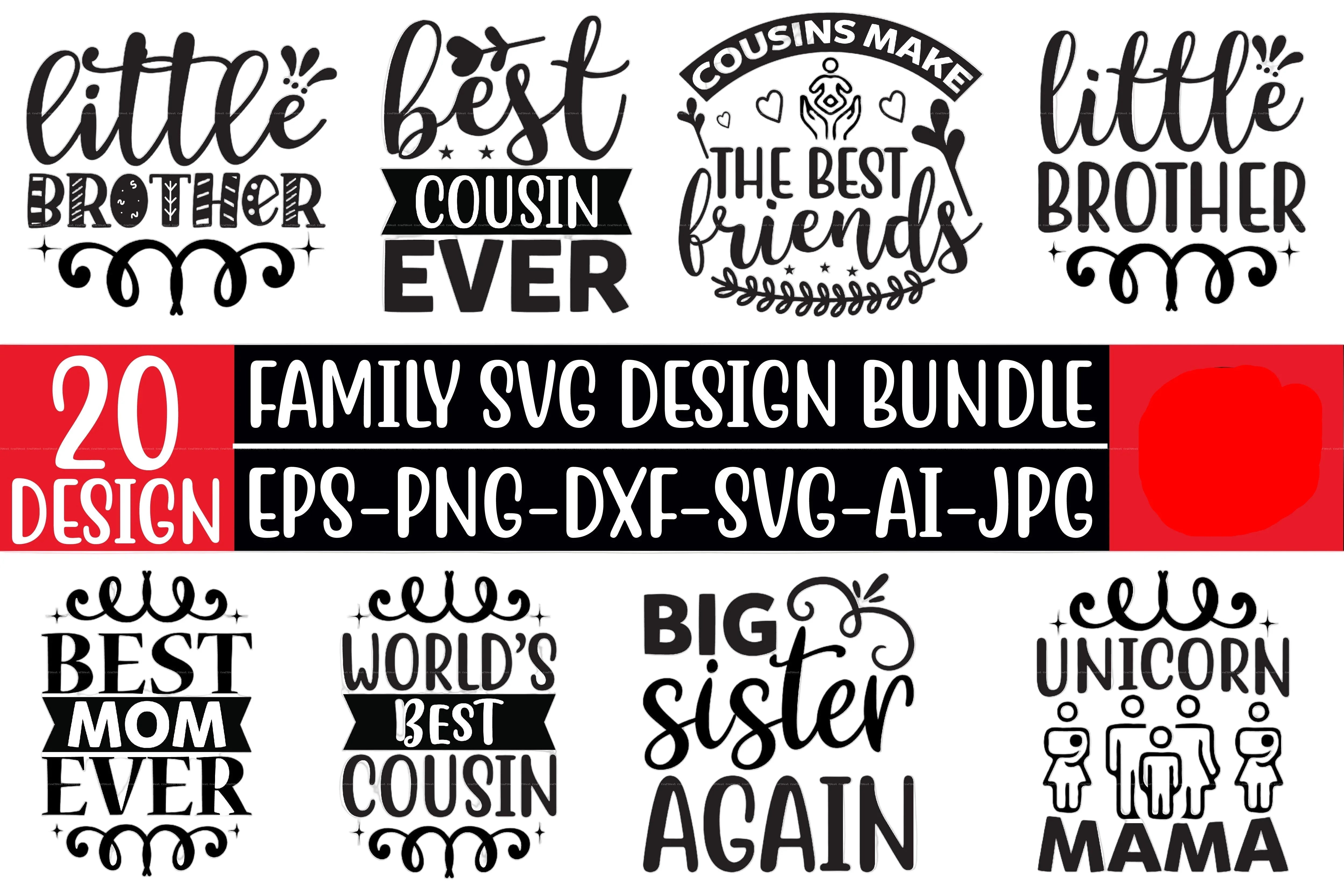 Family SVG Bundle for Crafting