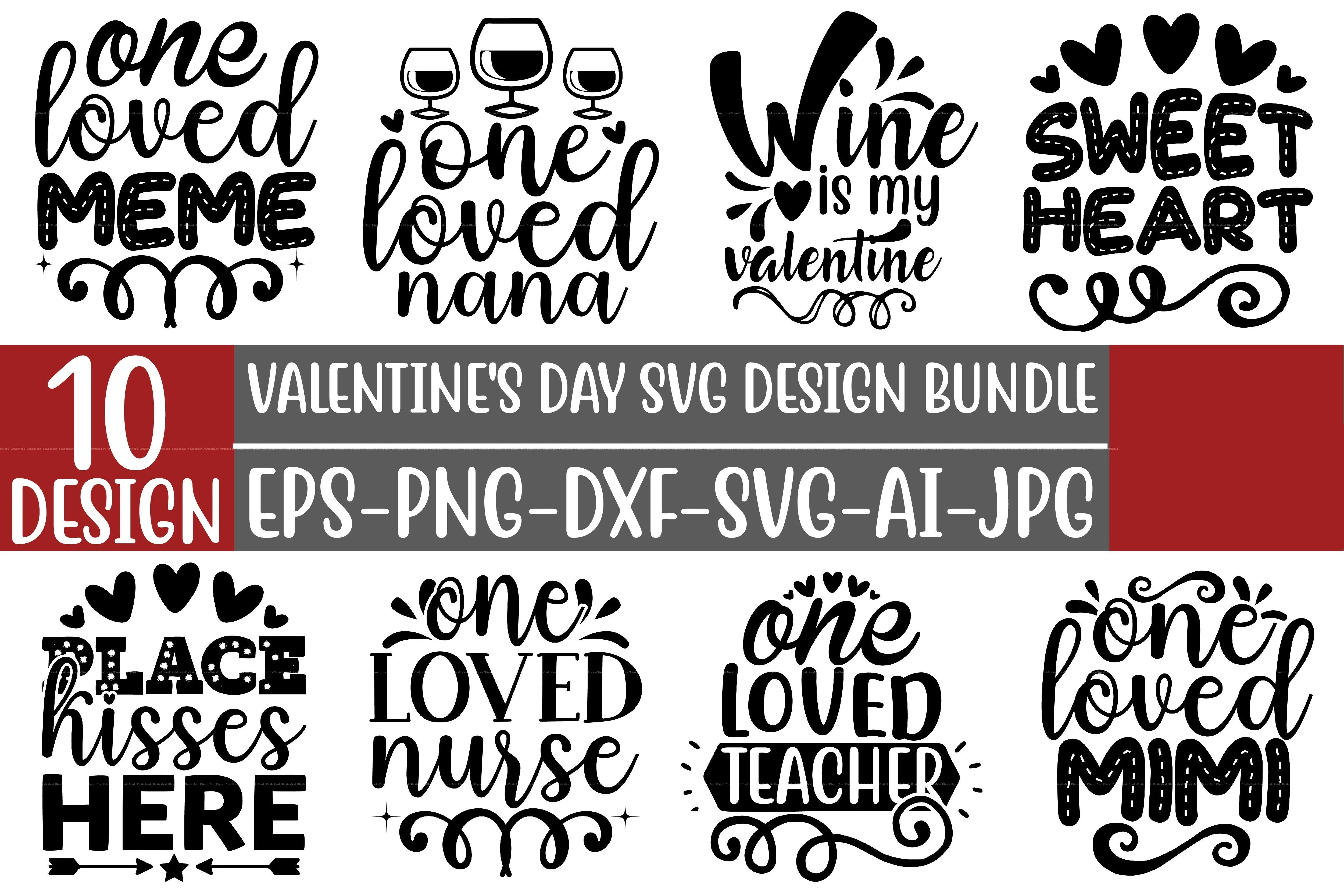 Valentine SVG Bundle for Crafting