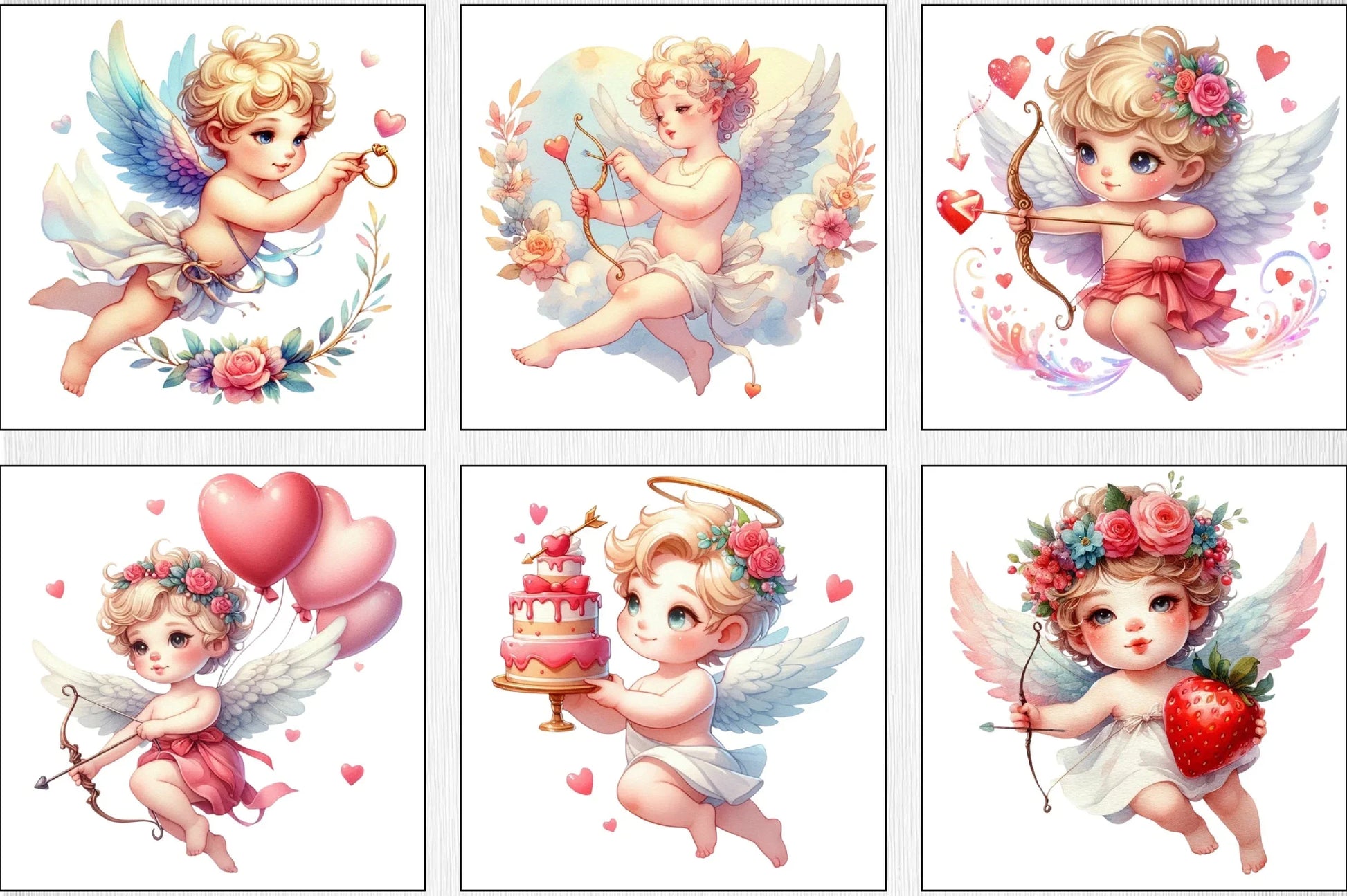 Valentine Cupid Clipart Bundle - CraftNest - Digital Crafting and Art