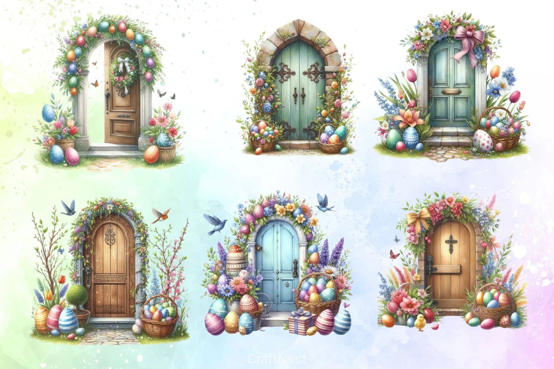 Easter Door Clipart Bundle - CraftNest - Digital Crafting and Art