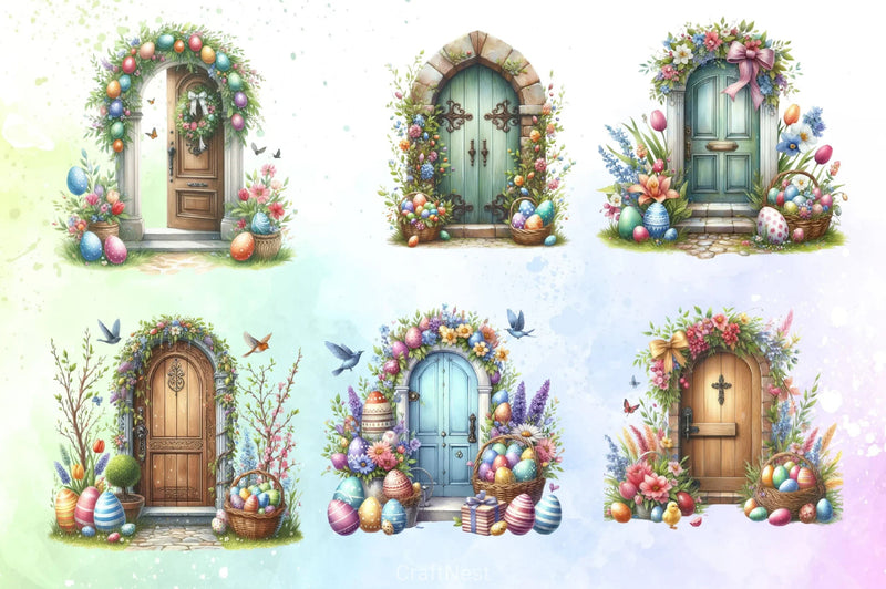 Easter Door Clipart Bundle - CraftNest - Digital Crafting and Art