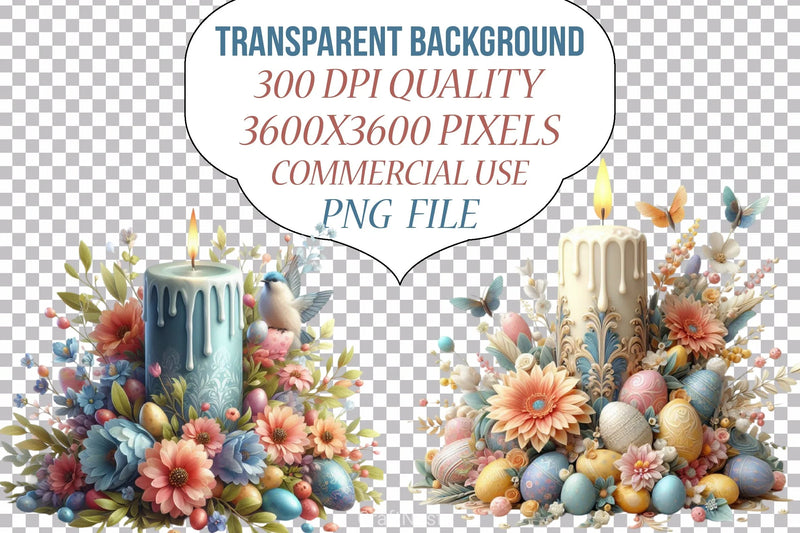 Easter Candle Clipart Bundle 45 - CraftNest - Digital Crafting and Art