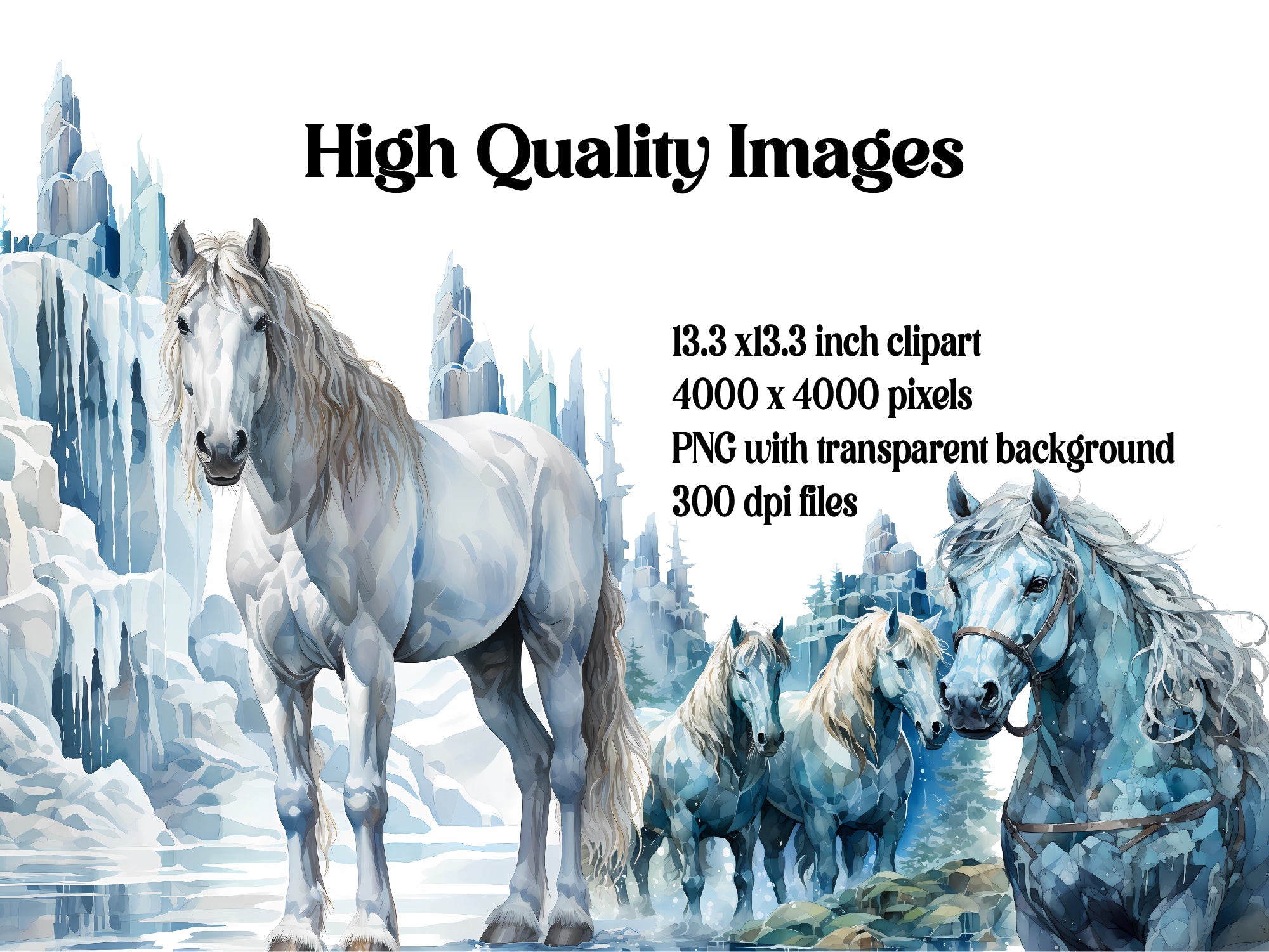 Ice Horses clipart - CraftNest