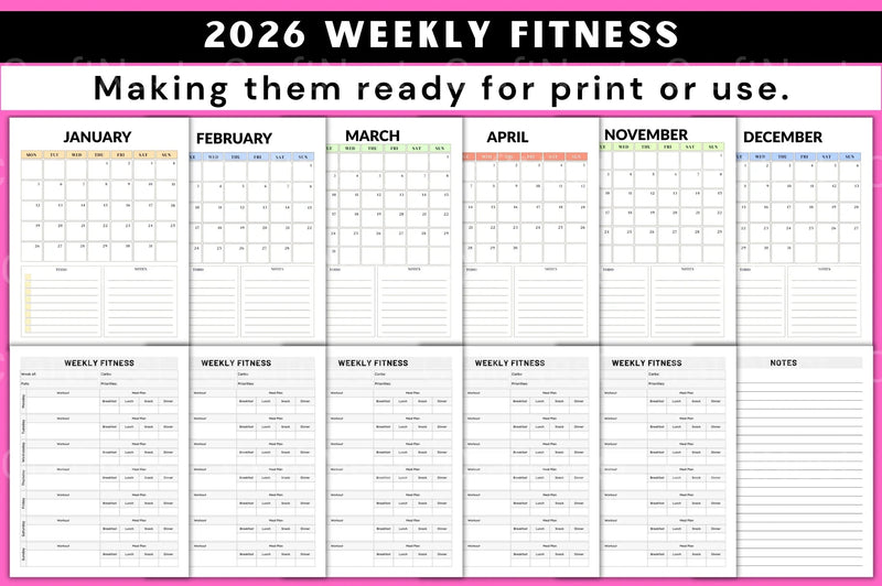 Weekly Fitness Guide - CraftNest - Digital Crafting and Art