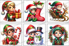 Christmas Elf Clipart Bundle - CraftNest - Digital Crafting and Art