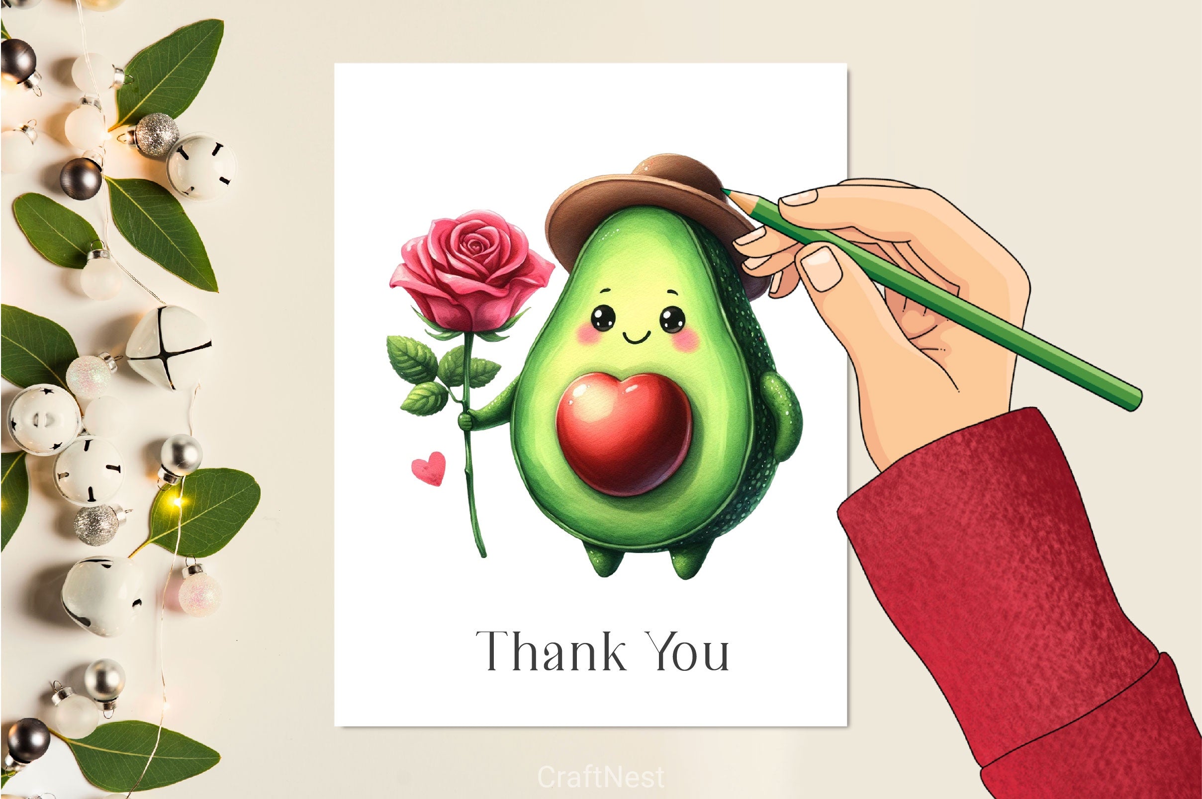 Cute Avocado Clipart Bundle 3