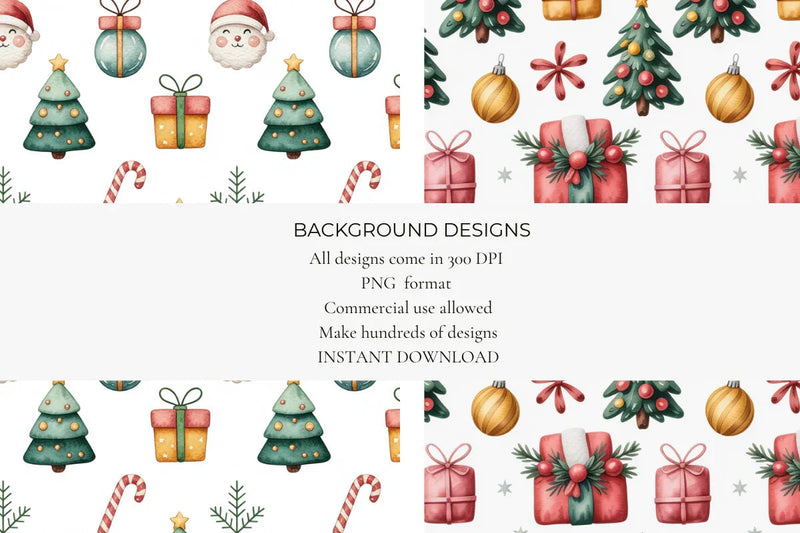 Christmas Seamless Papers - CraftNest - Digital Crafting and Art