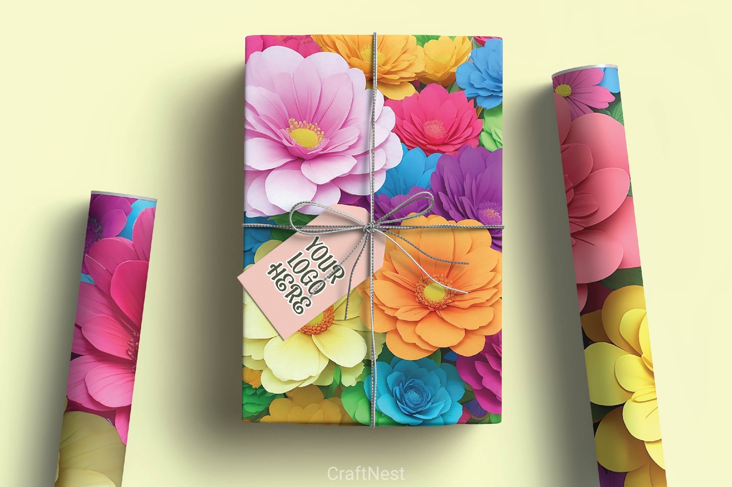 3D Flowers Digital Papers 2