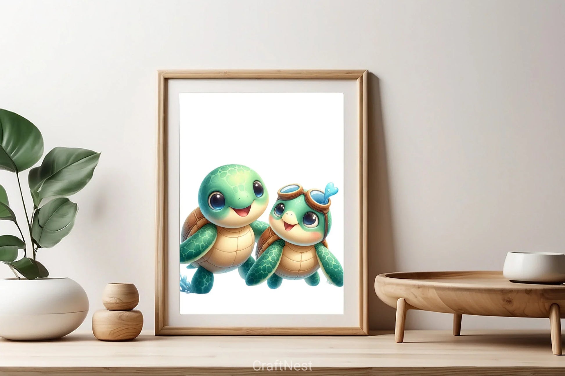 Cute Sea Turtle Couple Clipart Bundle - CraftNest - Digital Crafting and Art