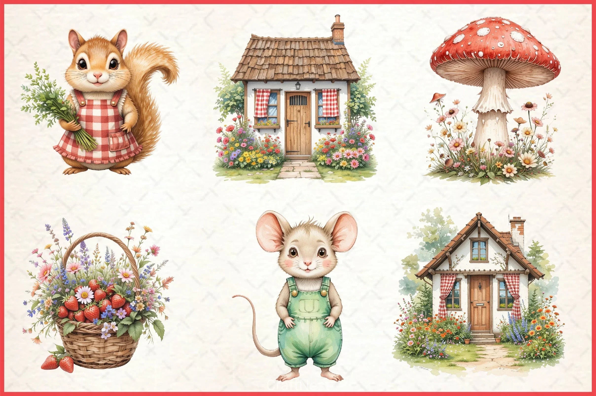 Spring Farm Clipart Bundle - CraftNest - Digital Crafting and Art
