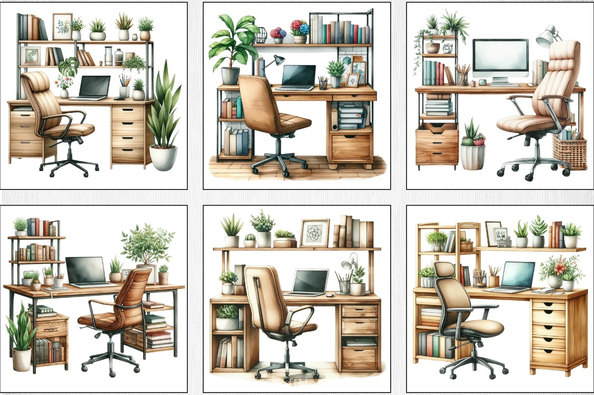 Desk Computer Clipart Bundle - CraftNest - Digital Crafting and Art