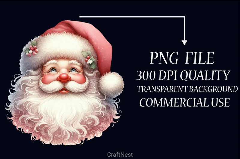 Vintage Santa Clipart Bundle - CraftNest - Digital Crafting and Art