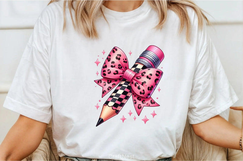 Leopard Teacher Pencil Clipart Bundle - CraftNest - Digital Crafting and Art