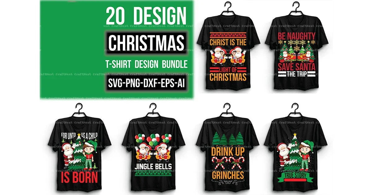 Christmas T-Shirt Design SVG Bundle