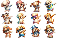 Cute Dabbing Dog Clipart Bundle - CraftNest - Digital Crafting and Art