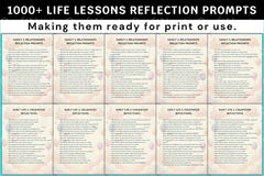 Life Lessons Reflection Prompts for Personal Growth - CraftNest - Digital Crafting and Art