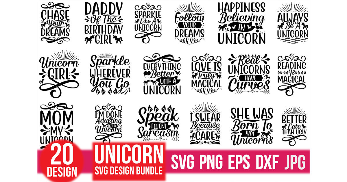 Unicorn SVG Bundle 6