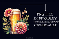 Beer Glass Clipart Bundle - CraftNest - Digital Crafting and Art