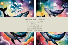 Whale Song Junk Journal Papers - CraftNest - Digital Crafting and Art