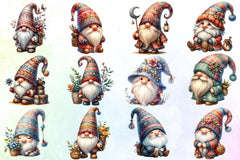 Boho Gnome Clipart Bundle - CraftNest - Digital Crafting and Art