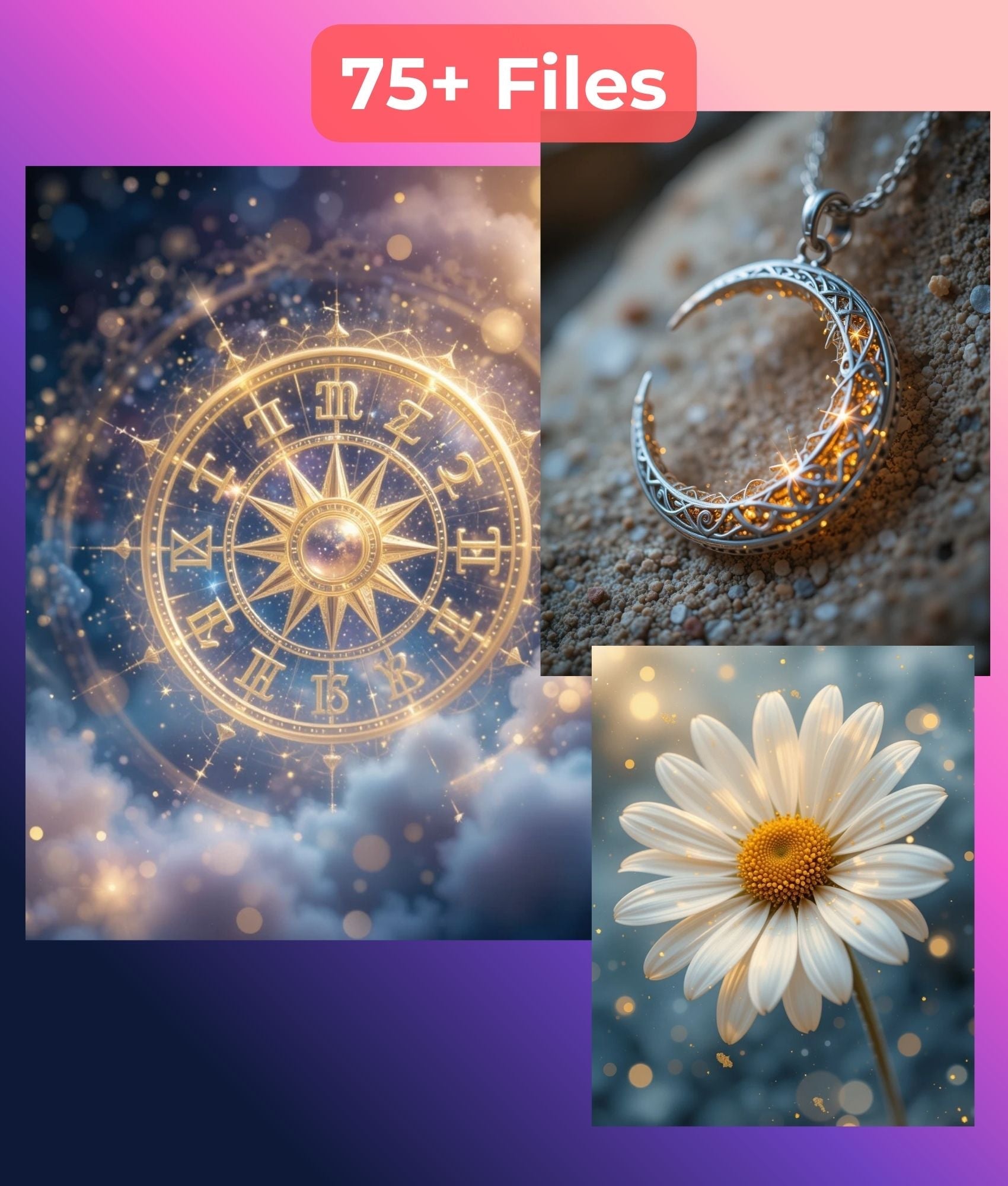 Wiccan Kindle Cover Inserts Clipart Bundle