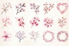 Cherry Blossom Clipart Bundle - CraftNest - Digital Crafting and Art
