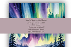 Northern Lights Aurora Background Papers - CraftNest - Digital Crafting and Art